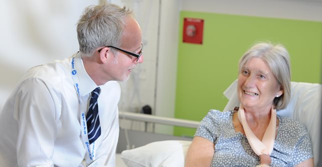 Patient with Steve Dunn, chief executive. 