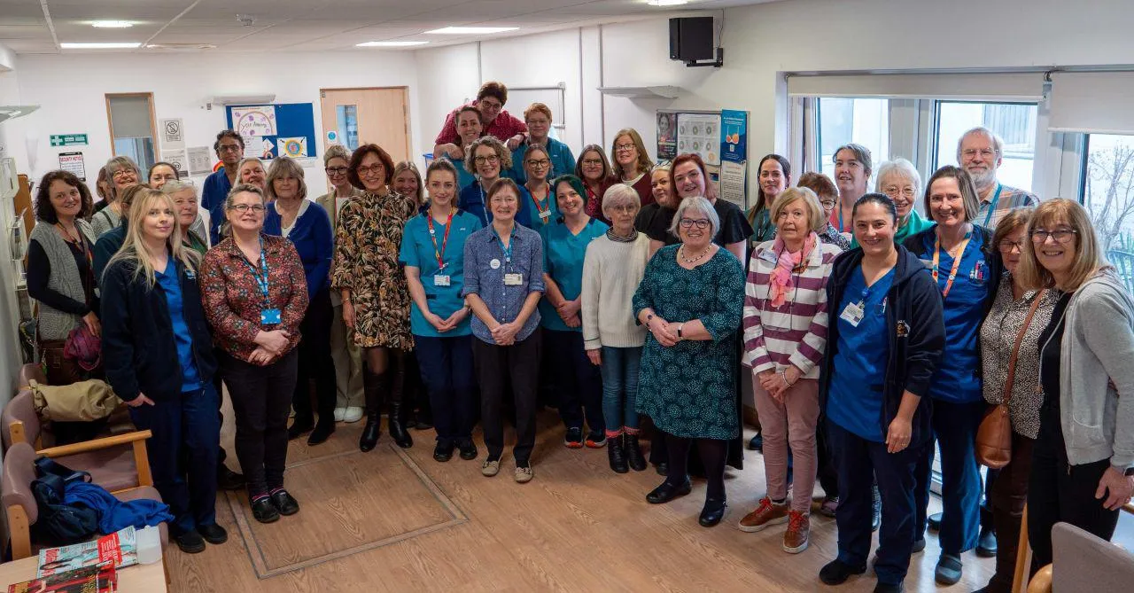 Colleagues gathered to wish radiographer Ann Hills well as she retires