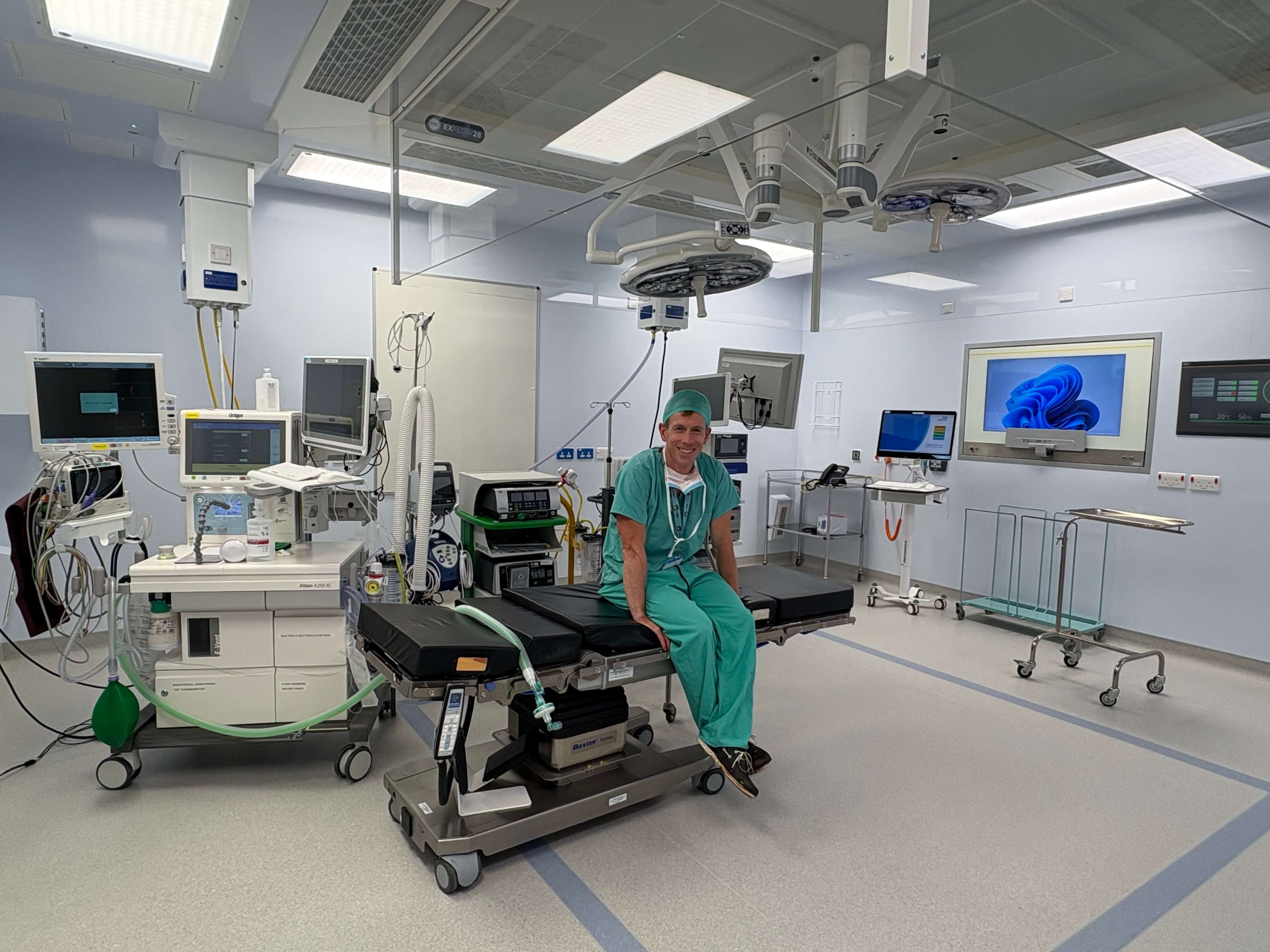 James Gill, consultant orthopaedic surgeon, in one of the new theatres