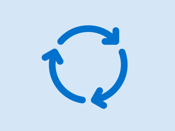 Arrows going in a circle