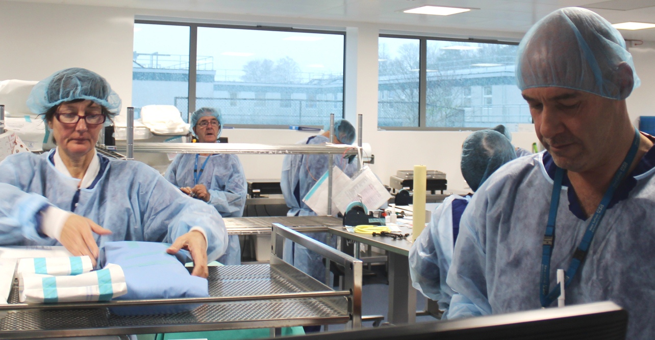 Trevor Wainwright (left) and Simon Ridgewell (right) in the new sterile services wash room