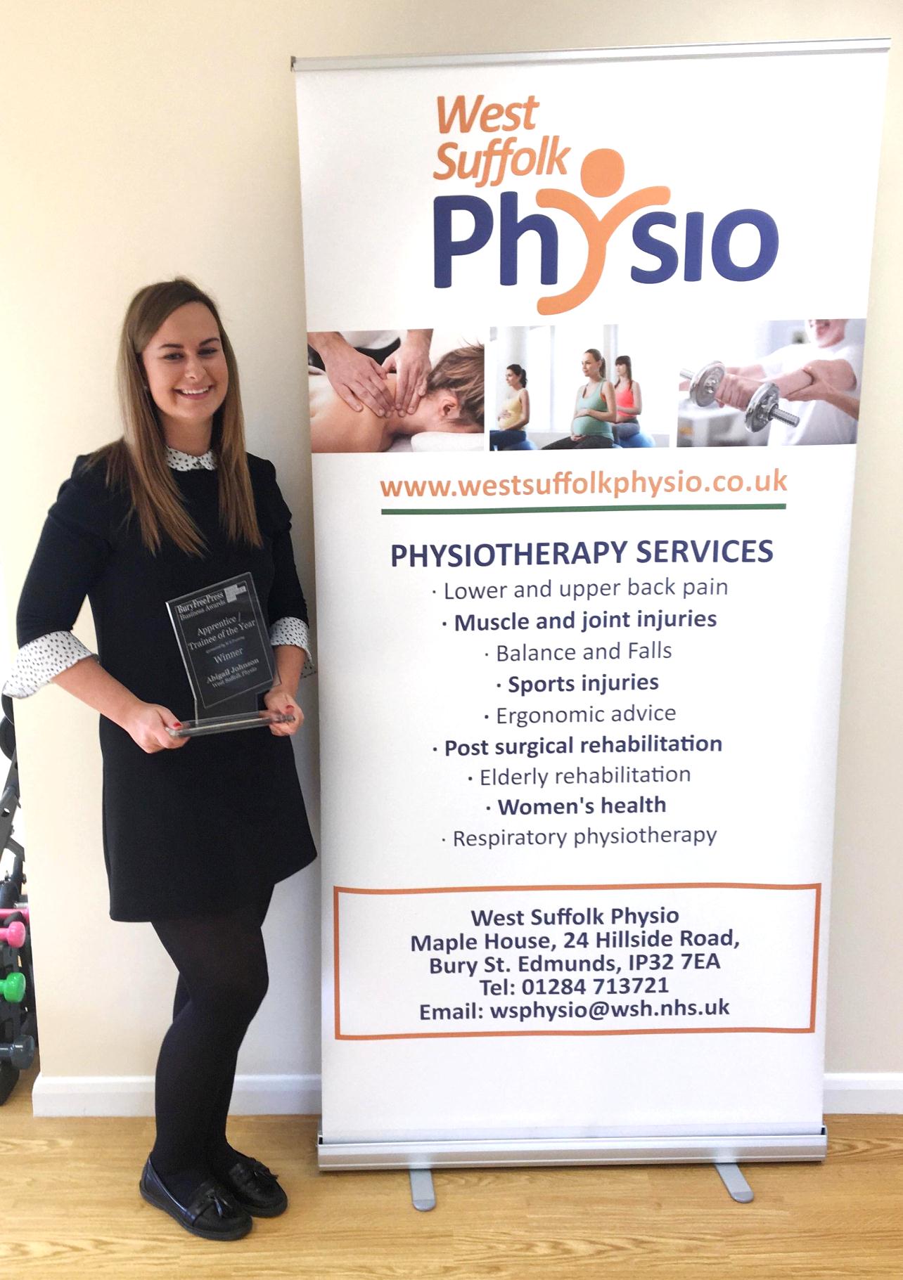 Abigail Johnson, clinic administrator for West Suffolk Physio