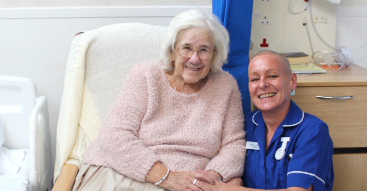 Dot with ward sister Jane Cullum