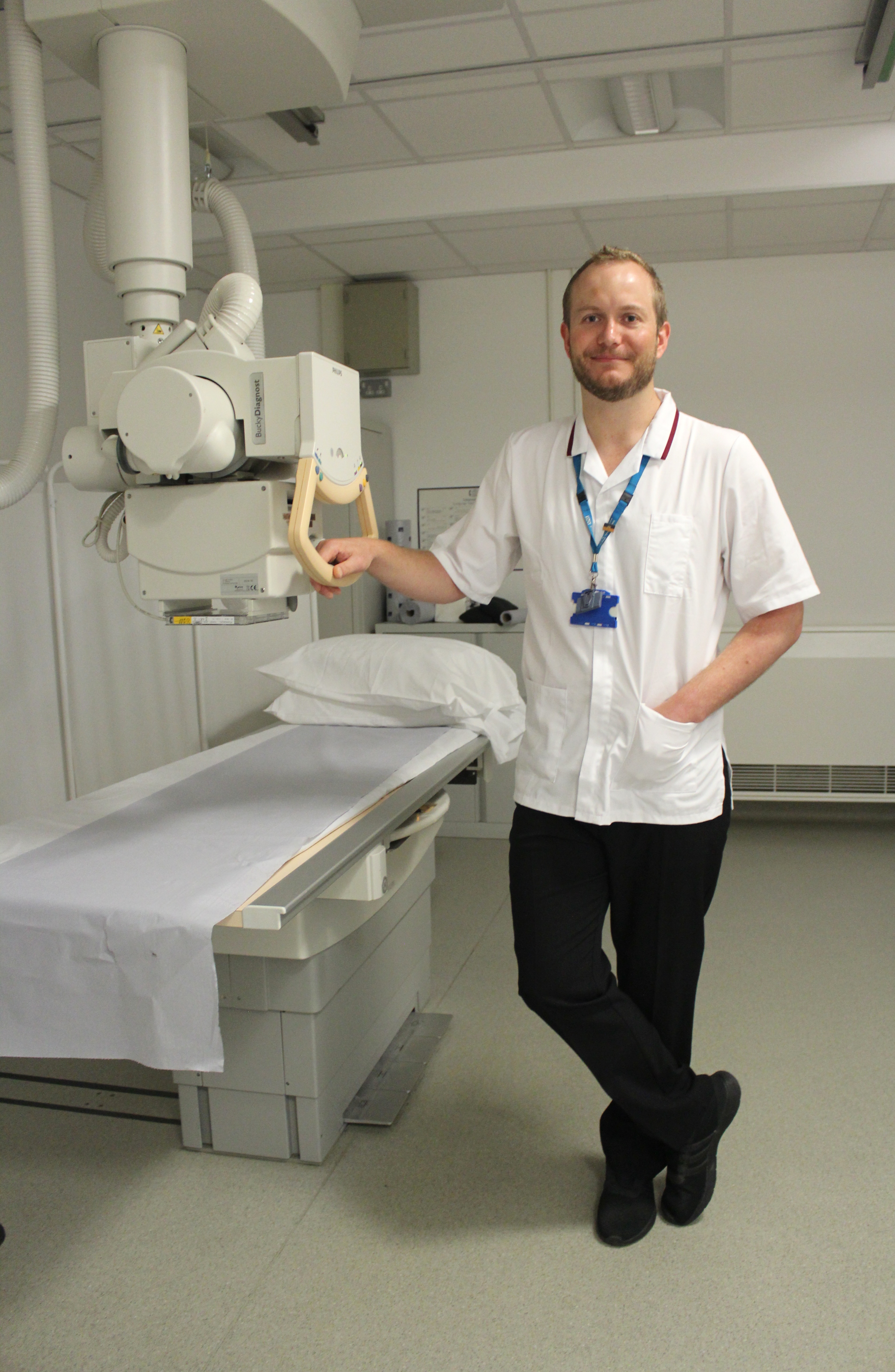 Ed Kirkham, senior radiographer at West Suffolk NHS Foundation Trust, in the reopened X-ray department based at the Thetford Healthy Living Centre.