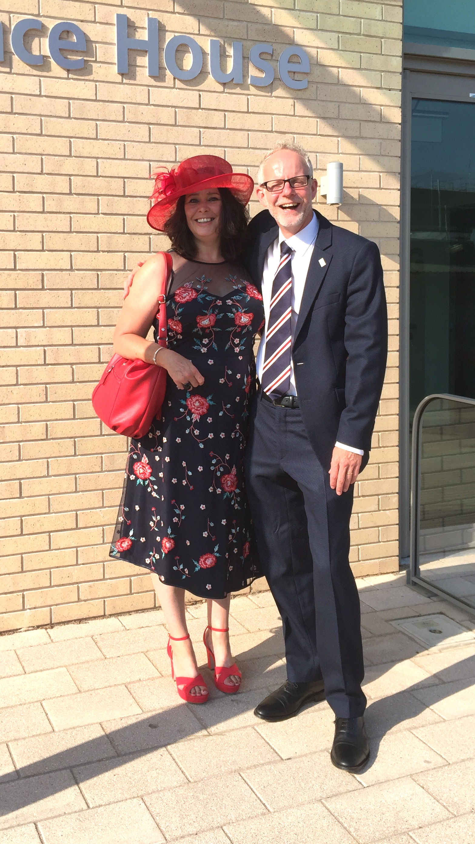 From left to right: Tracey Green, mortuary and bereavement services manager at WSFT, and Stephen Dunn, chief executive of WSFT, ready to attend the NHS70 service at Westminster Abbey.