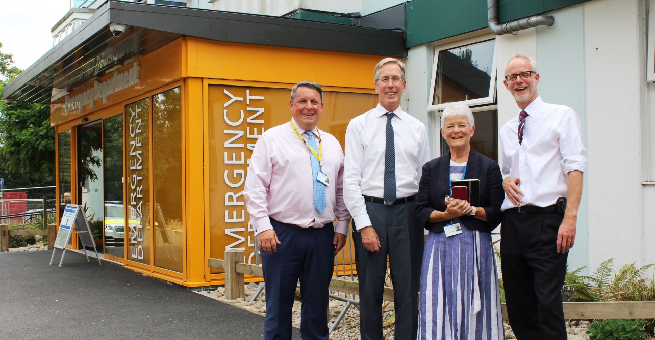 From left to right: Nick Jenkins, medical director at WSFT, Sir David Behan, Sheila Childerhouse, WSFT chair, and Stephen Dunn, chief executive of WSFT.