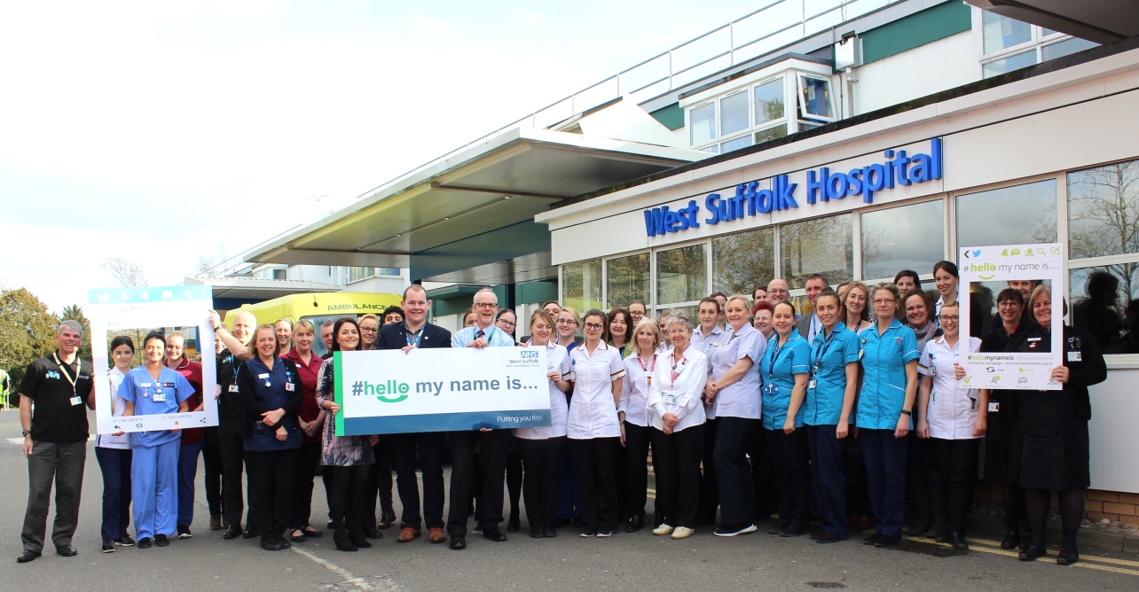 #HelloMyNameIs day at our Trust, to mark a visit from Chris Pointon, co-founder of the #HelloMyNameIs campaign and husband of the late Dr Kate Granger MBE