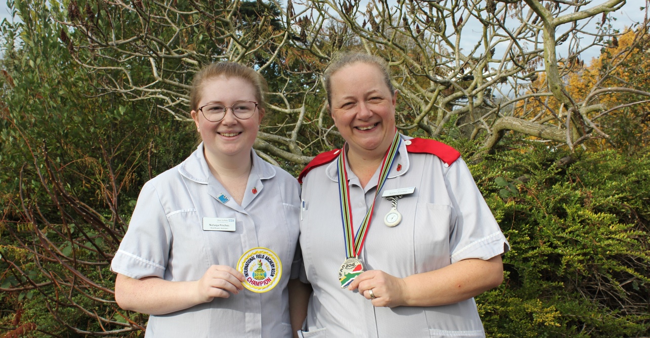 Talented mother and daughter duo Karen Pinches, assistant practitioner, (right) and Natasja Pinches, healthcare assistant.