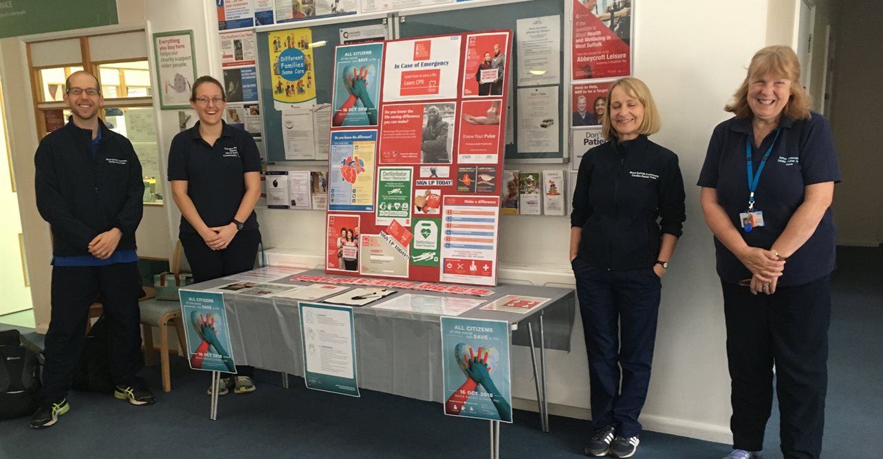 Members of the community cardiac rehabilitation team at Newmarket Community Hospital- Matthew Lavers, Jodie Bosomworth, Simone Meldrum and Fiona Swan