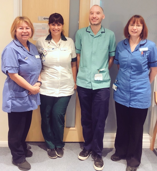 The West Suffolk Lymphoedema Service team. Left to right: Kate Laybourne, lymphoedema specialist nurse, Jess Davies, lymphoedema clinical lead, Stefan Currington, lymphoedema assistant practitioner, and Laura Beaumont, lymphoedema specialist nurse.