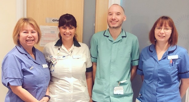 The West Suffolk Lymphoedema Service team. Left to right: Kate Laybourne, lymphoedema specialist nurse, Jess Davies, lymphoedema clinical lead, Stefan Currington, lymphoedema assistant practitioner, and Laura Beaumont, lymphoedema specialist nurse.