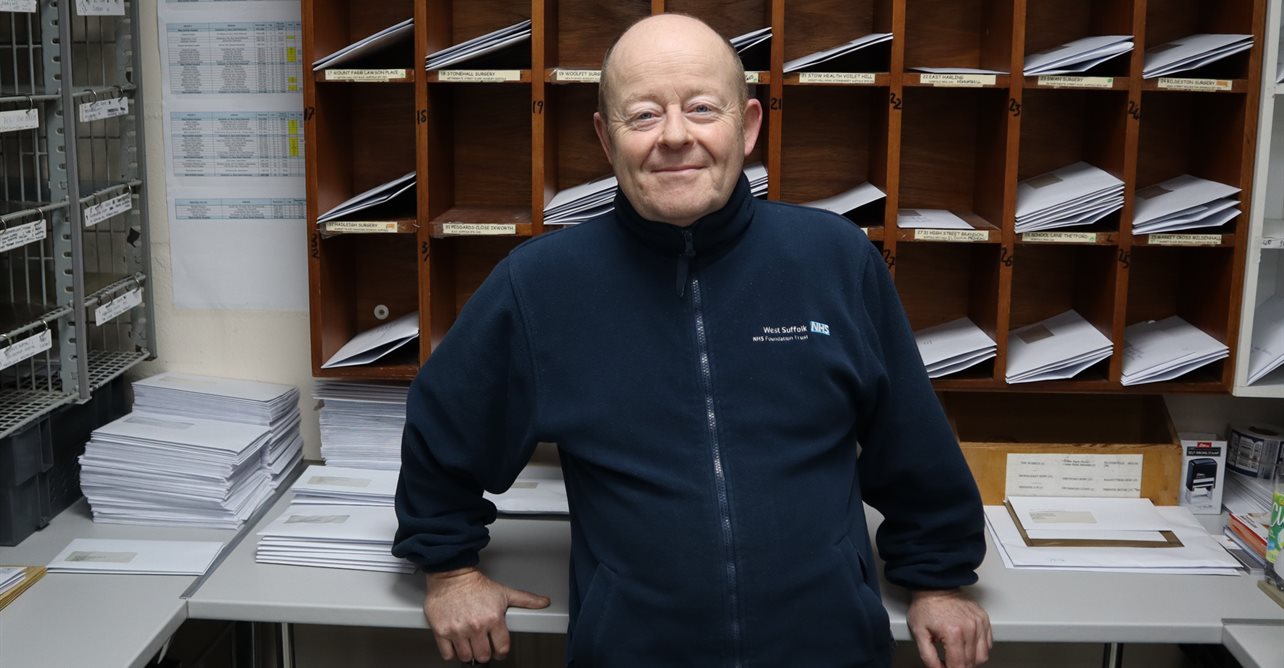 Howard Clayton is retiring after 12 years as a postman at the Trust