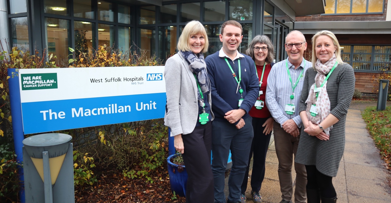 The new Macmillan cancer care navigator team, ready to support people newly diagnosed, living with or beyond cancer who are aged 18 and over across the west Suffolk area.