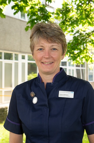 New interim chief nurse, Sue Wilkinson.