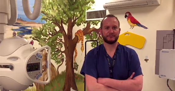 Paediatric radiographer Ed Kirkham