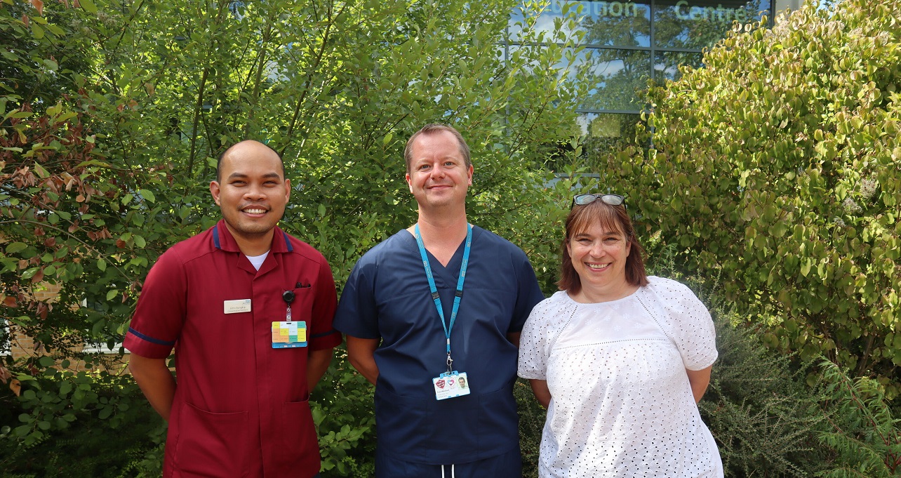 Left to right: John Songkip, Tom Woollard and Diane Last