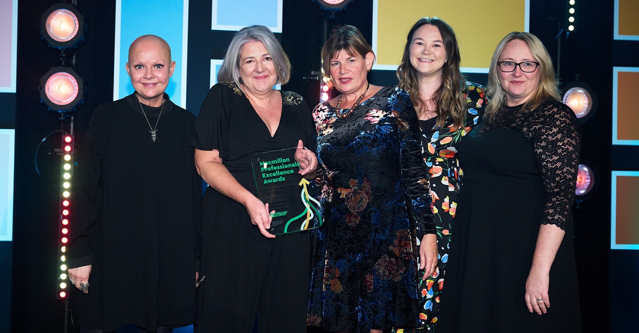 Left to right: Gail Porter, Sam Hobson, Karen McKinnon, Lisa Miller and Kimberly Armstrong.
