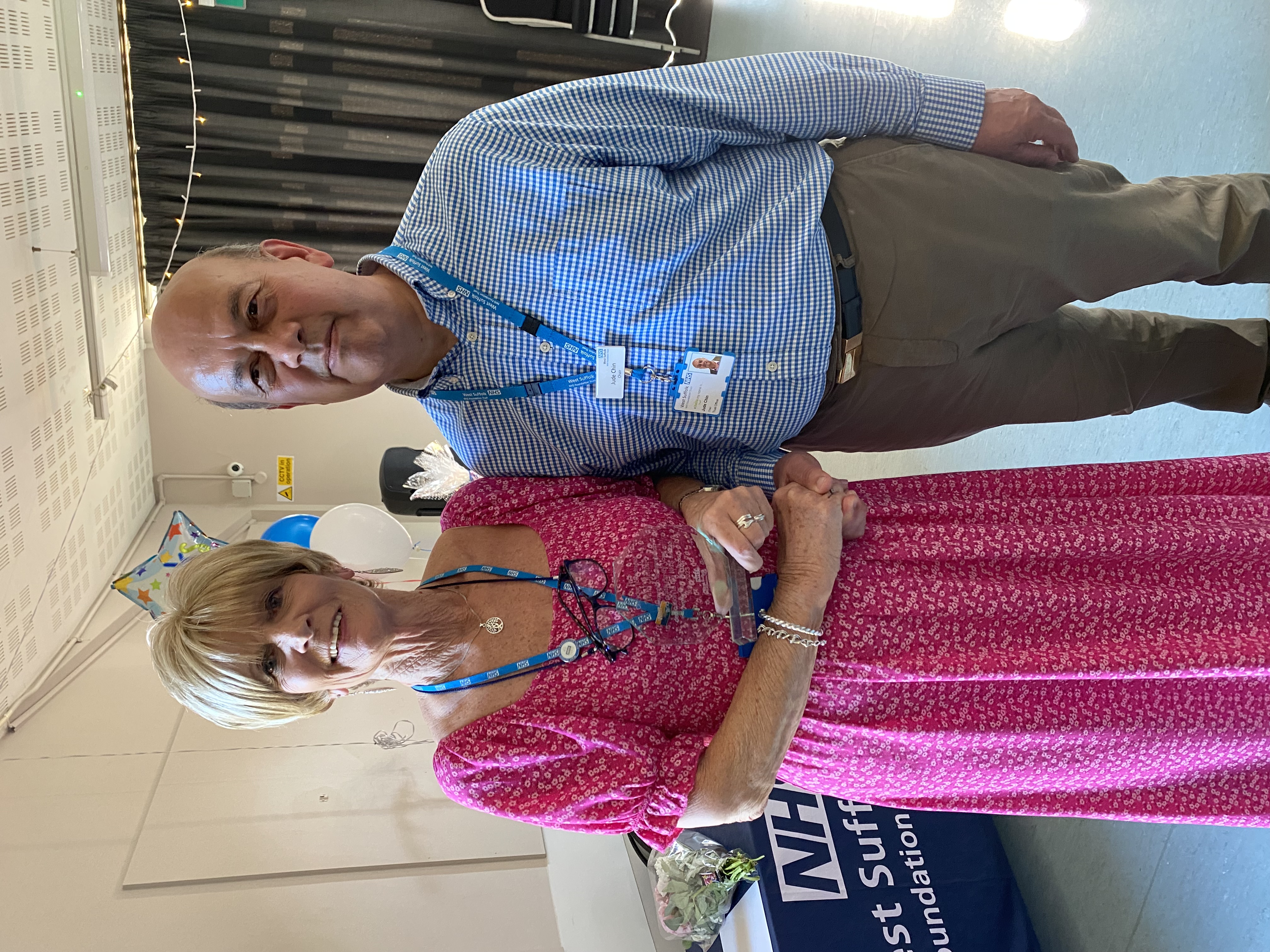 Jude Chin, WSFT chair and Val Dutton, voluntary services manager