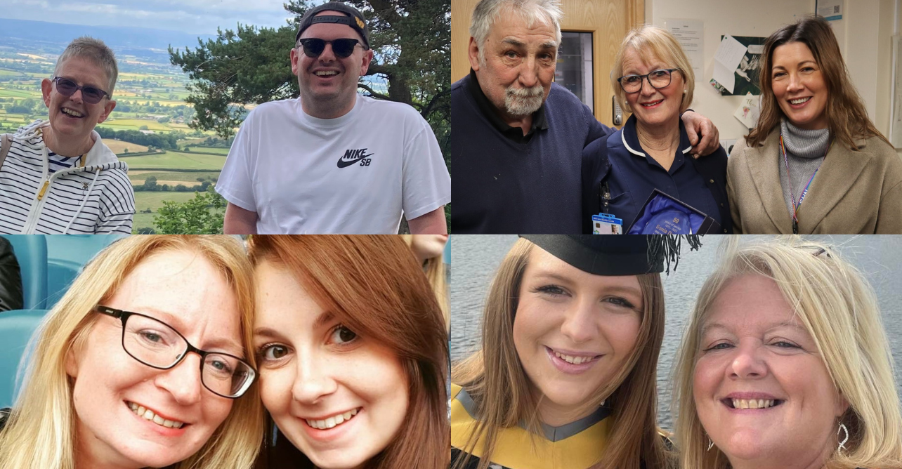 Top left: Carol Holt and J-P Holt, top right: Sonia Denny and Rebecca Rolfe, bottom left: Helen Kroon and Lucy Kroon, bottom right: Marilyn Lucas and Amy Ranner