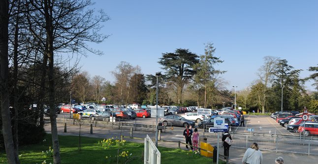 Car park at West Suffolk NHS Foundation Trust