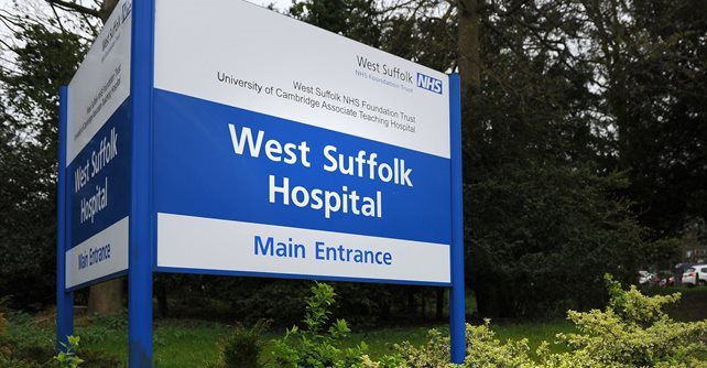 Entrance to West Suffolk Hospital